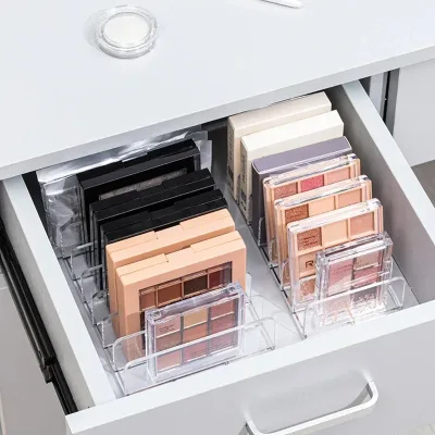 Boîte de maquillage acrylique à 7 compartiments