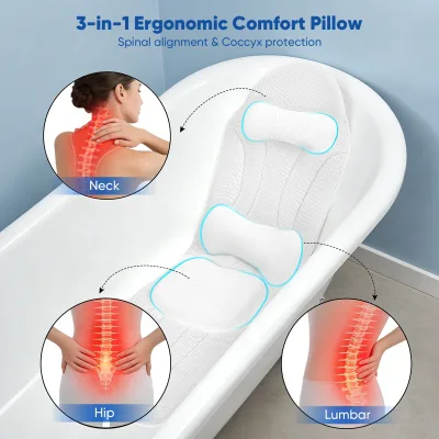 Coussin de bain à ventouses pour baignoire – image 2
