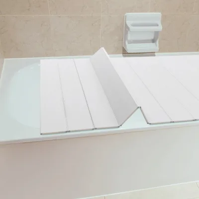 Couverture de baignoire pliable blanche 170 × 75 cm