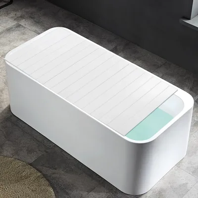 Couverture de baignoire pliable blanche – image 3