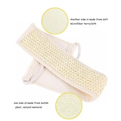 Éponge de loofah pour le dos avec sangle – image 3