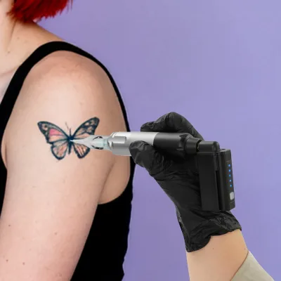 Kit de tatouage motorisé à batterie, gris – image 2