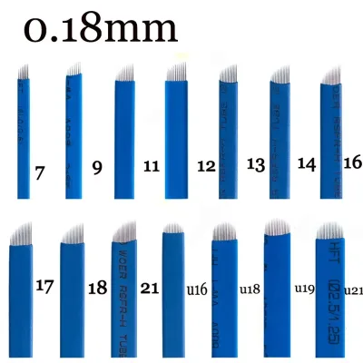 Lames de microblading 0,18 mm, lot de 50