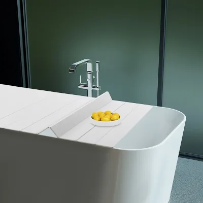 Plateau de baignoire pliable blanc