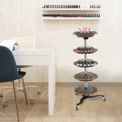 Présentoir rotatif à vernis, 5 niveaux, gris – image 2