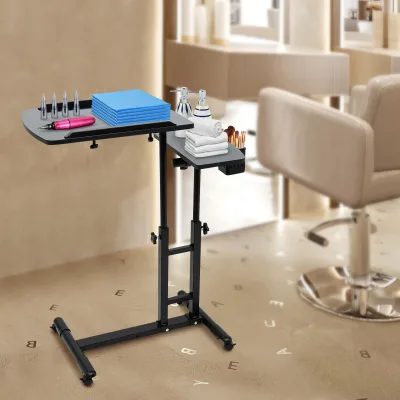 Table de tatouage portable à roulettes, noire – image 2
