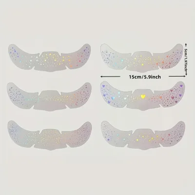 Tatouages temporaires à paillettes en cœur – image 2